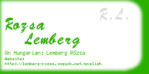 rozsa lemberg business card